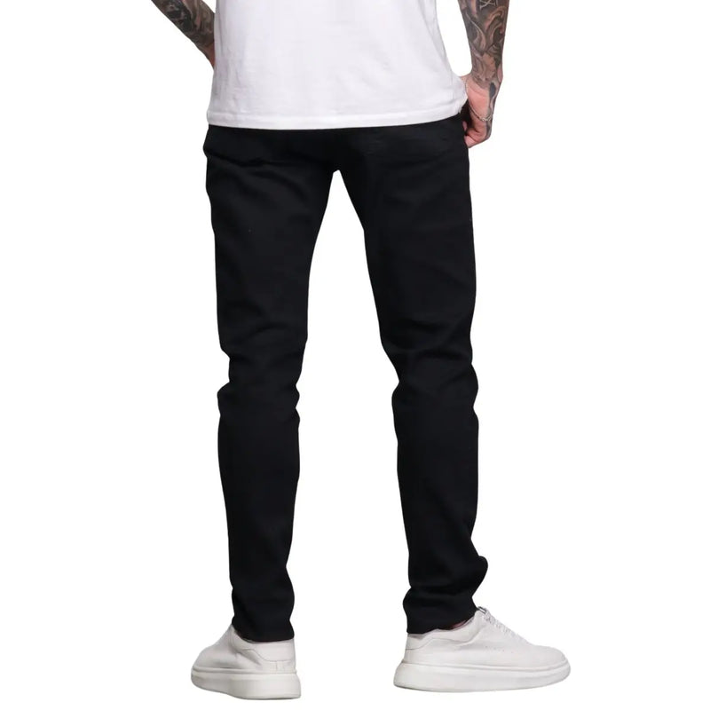 Calça Jeans Masculina Skinny Preta Black Vip Tendência Luxo