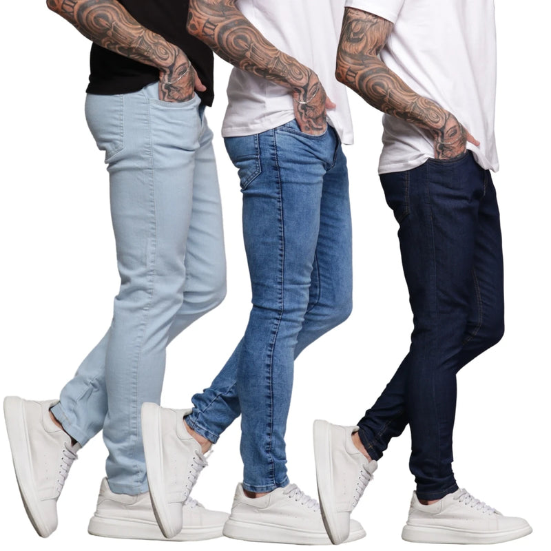 Kit 3 Calças Jeans Masculina Skinny