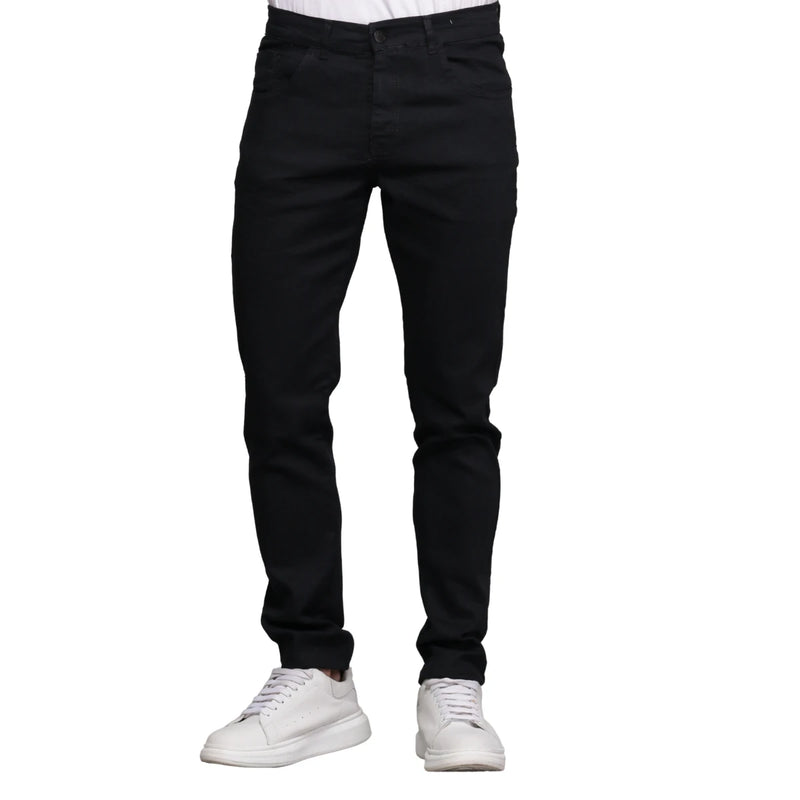 Calça Jeans Masculina Skinny Preta Black Vip Tendência Luxo