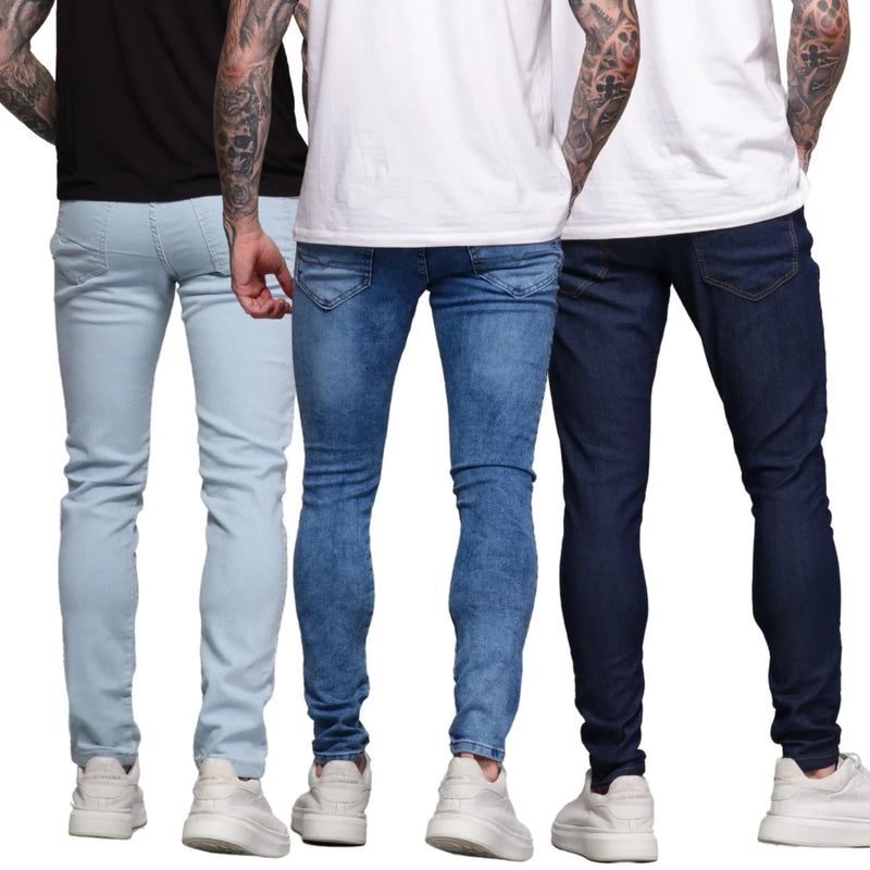 Kit 3 Calças Jeans Masculina Skinny